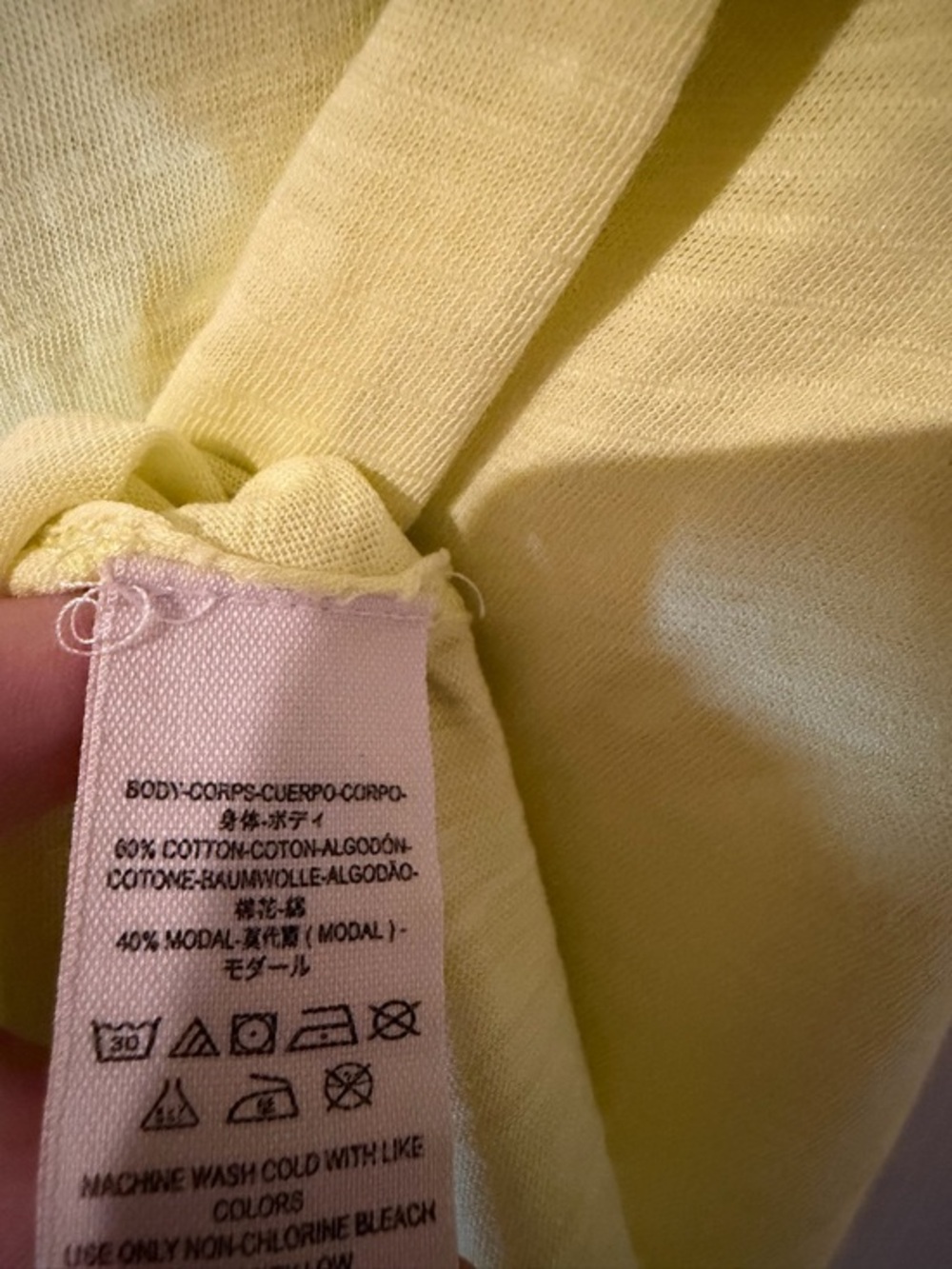 Free People‎ Distressed Yellow One-Shoulder Tank Top XS - Picture 5 of 6